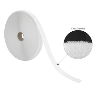 Bande auto-agrippante avec adhésif, blanche, rouleau de 25 mètres - Product Image 1