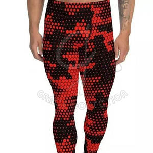 2025 Full Sublimation 100% Cotton For <b>Men</b> Printed Compression Workout Legging <b>Stretchy</b> Adjustable Clothing - Product Image 1