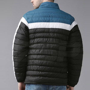 Veste d'hiver surdimensionnée pour hommes la plus vendue avec col montant logo avant personnalisable imperméable écologique à bas prix - Product Image 2