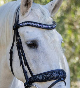 Marine Floral Snaffle Bridle Vente chaude Portable Disponible 100% Prix compétitif Équitation de l'exportateur indien - Product Image 4