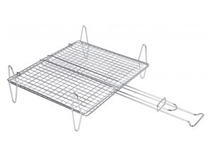 Griglia doppia per pesce in acciaio inox 40x45cm (Sauvic 2597) - Product Image 1
