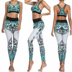 Haute qualité dames extensible course entraînement Fitness femmes Leggings de gymnastique taille haute sans couture 2 pièces Yoga soutien-gorge ensemble XXL grande taille - Product Image 4