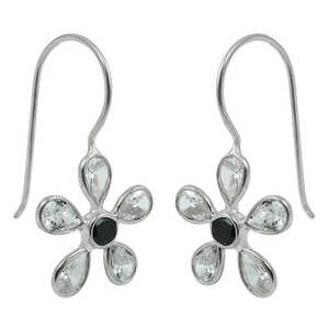 Joyería elegante de diseño simple blanco-negro CZ en 925 joyería Bohemia fina de plata de ley sólida disponible a un precio razonable - Product Image 1