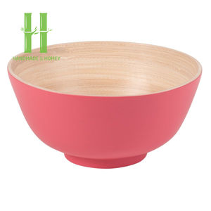 Meilleures ventes de bols de service en bambou Vaisselle en gros Saladier Assiette OEM Couleurs Tailles Emballage personnalisé du Vietnam Fait à la main - Product Image 1