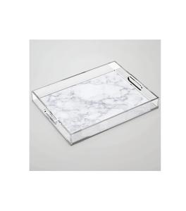 Plateau acrylique en marbre blanc et doré de conception unique plateau acrylique de meilleure qualité à bon prix auprès des fabricants et des exportateurs - Product Image 5