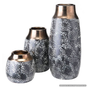 Luxurious Design Metal Creative Vase Bottle Shape Aluminum Cast Copper Plates Color Garden and Wedding <b>Flower</b> <b>Display</b> Supplies - Product Image 3