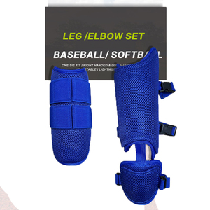 Protection professionnelle pour les tibias en matériau PU, protège-tibias pour le softball, double sangle, protège-tibias pour le coude, protège-tibias pour le joueur, fermeture à boucle et crochet - Product Image 2
