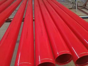 Tuyaux de lutte contre l'incendie, système de protection incendie, tube en acier au carbone, tube rainuré ERW, tube en acier métallique époxy rouge - Product Image 2