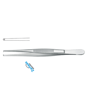 Pinces à tissus en acier inoxydable de haute qualité 1x2 dents 30cm / 12 "Fabricant d'instruments chirurgicaux - Product Image 4