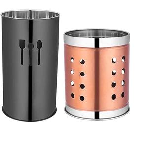 Support de rangement pour couverts de cuisine en acier inoxydable, ensemble de boîtes à ustensiles de cuisine en acier inoxydable, supports muraux - Product Image 1