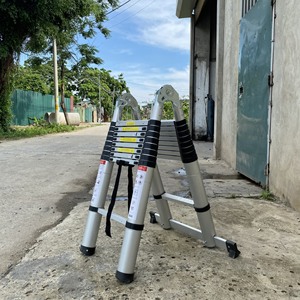 5m6 <span class=keywords><strong>Telescopic</strong></span> thang 2-in-1 đa năng nhôm 150kgs công suất tăng cường khớp gấp thang cho cầu thang & kho - Product Image 4