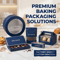 SHINY Vente en gros, ensemble d'emballages de boulangerie personnalisés avec logo couleur, boîte à gâteaux avec fenêtre, boîte cadeau pour macarons et chocolats, matériaux recyclés, portable