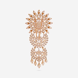 Broche de Pelo con Circonitas 185639, Elegante Broche de Cobre Esmaltado con Perlas y Diamantes de Imitación para Bodas, Fiestas o Regalos - Product Image 1