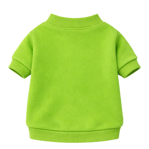 Bright Green Fleece Dog Sweatshirt Cozy Pullover Soft Warm Pet Clothing for Small Dogs Cold Weather Wear - Product Image 5