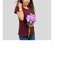 T-shirts amples et décontractés en coton 100 % tricoté, respirants et écologiques, à manches courtes, grande taille pour femmes – Prix de gros