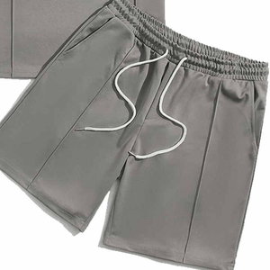 T-shirts et shorts pour hommes logo brodé personnalisé 100% coton deux pièces Streetwear hommes ensembles prix de gros - Product Image 5