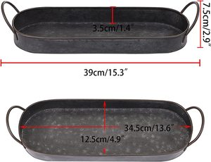 ถาดเหล็กโลหะชุบสังกะสีให้บริการถาดการใช้งานสำหรับบ้านโรงแรมบาร์โอกาสงานแต่งงานการออกแบบใหม่ผู้ซื้อเชิงพาณิชย์ที่ทำด้วยมือที่ดีที่สุด - Product Image 2