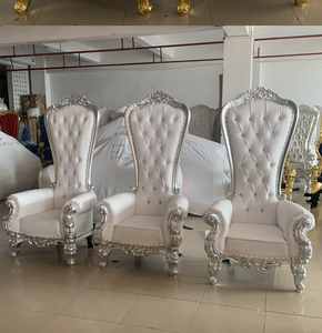 Luxury White Genuine Leather Oval Saber Leg Throne <b>Chairs</b> European Style Modern Design Solid <b>Back</b> Villa Furniture Indoor Use - Product Image 5