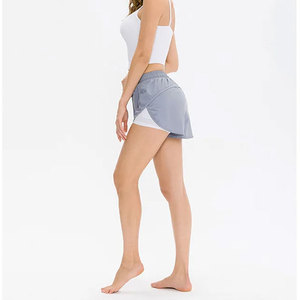 Pantalones cortos deportivos verano 2024 nuevo cordón elástico Patchwork suave mujeres pantalones cortos para niñas mujer señora Casual Slim caliente pantalones cortos - Product Image 3