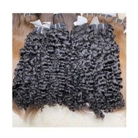 Vente en gros de mèches brutes naturelles de marque Hamson, lisses/ondulées/bouclées, cheveux brésiliens, double épaisseur, Remy vierges, 100g