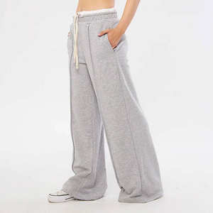 Pantalones Deportivos Casuales de Invierno para Mujer, Cintura Media, Cintura Elástica, Ajuste Holgado, Térmicos, de Algodón, Pierna Ancha, Ecológicos, Resistentes al Viento y Transpirables - Product Image 2