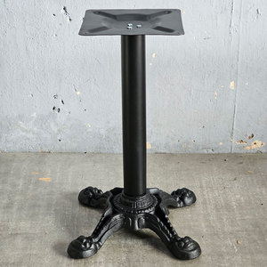 Cast Iron Square Traditional Durable Restaurant <b>Table</b> Base with 4 Prongs CHBCF008 - Product Image 3