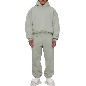 Conjunto Deportivo de Invierno de Algodón de Lujo de Alta Calidad Personalizado para Hombre, Sudadera con Capucha, Pantalones Deportivos, Conjunto Unisex Extra Grande - Product Image 6