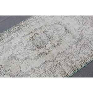 Alfombra Grande Vintage, Alfombra Turca de 6x9.4 pies, Alfombra de Lana Gris Estilo Suroeste - Product Image 4