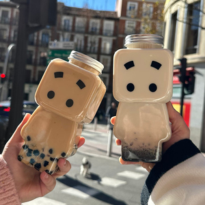 Botella de plástico creativa para llevar marionetas para jugo de té de leche remojado en frío 500ml Soda Champagne botellas de bebidas energéticas - Product Image 4