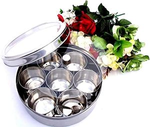 Wholesale Manufacturer Stainless Steel Spice Box See Through Lid Condiment Container Set Spice Jar Rack Kitchen - Product Image 4