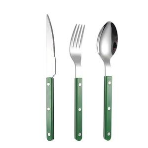 Juego de Cubiertos de Acero Inoxidable con Mango Azul para Cenas Formales, Uso Diario en el Hogar, Restaurantes y Hoteles, de la India - Product Image 6