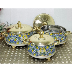 Plato para Calentar Alimentos de Acero Inoxidable con Diseño Único, Pintado a Mano, para el Hogar y Hoteles, de Indian Metal World - Product Image 6