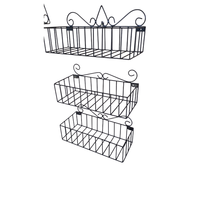 Jardinière créative de qualité en fer noir, cage à plantes en acier, balcon, fenêtre, porte-fleurs, décoration de jardin ornementale, pot