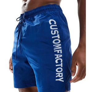 Pantalones Cortos de Nailon Personalizados de Moda 2026, Pantalones Cortos de Playa de Nailon con Memoria para Verano, con Bolsillos Laterales y Cordón Ajustable para Hombre - Product Image 1