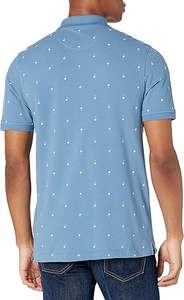 Polos de hombre de talla grande con impresión personalizada con tela oscura y diseño de logotipo - Product Image 2