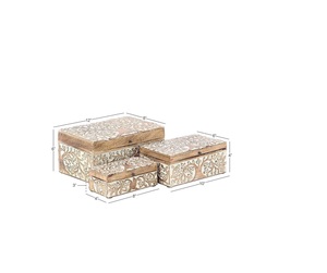 Boîte à bijoux en bois durable, élégante, avec des détails artisanaux, options personnalisables, offrant un espace organisé et sûr pour - Product Image 1