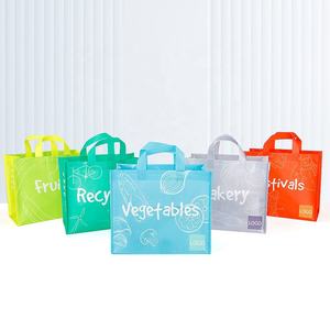 Non-woven Fabric Shopping <b>Bag</b> with Hook & Loop Closure Customizable Size - Product Image 1