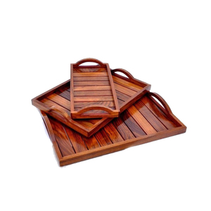 Bandeja de madera de estilo moderno para restaurante, hotel y catering para servir platos, aperitivos y decoración de vajilla de café - Product Image 4