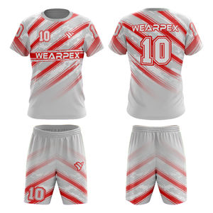 Conjunto de Uniformes de Fútbol Personalizados, Conjunto de Camisetas de Fútbol de Poliéster Seco, Uniforme de Fútbol Unisex para Adultos con Logotipo Impreso - Product Image 1