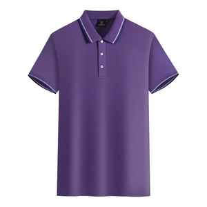 Polo de golf de poliéster transpirable ajustado con logotipo personalizado al por mayor para hombre diseño de patrón sólido - Product Image 4