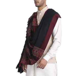 Men Winter <b>Wool</b> Shawl Soft Warm Breathable Solid Traditional Business <b>Wrap</b> - Product Image 1