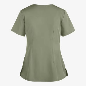Femmes col en V manches courtes gommages dentaires fournisseur d'usine fait Jersey uniformes médicaux hauts pour médecins infirmières pour les hôpitaux - Product Image 5