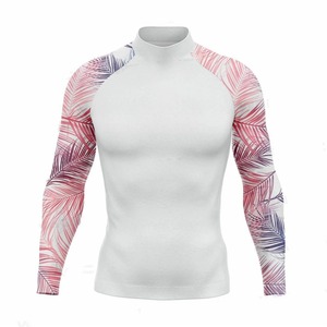 Men's Long Sleeve Quick Dry Swimsuit UV Protection Floral Surf <b>T</b>-<b>Shirt</b> Breathable <b>Swimming</b> Diving Plus Size Fitness Swimwear - Product Image 6