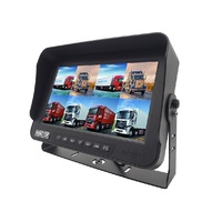 Système DVR à 8 canaux avec fonction de séparation quadruple | Enregistrement sur deux cartes SD | Système de recul 10,1 pouces IP69K 12-24V | Caméra de chantier et d'exploitation minière 1080P robuste