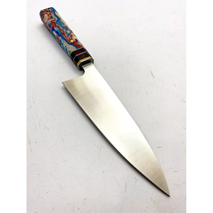 Couteau Santoku de Chef Fait Main avec Manche Epoxy Gravure Personnalisée Cadeaux Personnalisés pour Hommes Femmes Acier Inoxydable Bois de Qualité DIY - Product Image 6