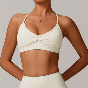 Soutien-gorge de yoga léger à col en V à séchage rapide pour le dos croisé - Product Image 2