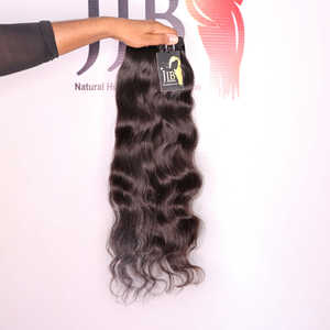 Extensions de cheveux humains naturels de temple indien bouclés, ondulés, avec fermeture en dentelle frontale, faisceaux à vagues profondes HD Transparent Lace frontal - Product Image 1