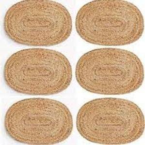 DIVTIK DECOR - Manteles Individuales Modernos de Yute, Forma Ovalada, Trenzados a Máquina, Diseño Floral, Antideslizantes, Ecológicos y Personalizables - Product Image 2