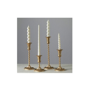 Metal Gold Glass <b>Candlestick</b> Candle <b>Holder</b> Decorative <b>Brass</b> Tall Candle <b>Holder</b> Metal Centerpieces For Wedding Table - Product Image 1