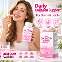 Capsules de collagène multi-peptides à marque privée avec biotine, vitamine C et acide hyaluronique pour la peau, les cheveux et le soutien des articulations